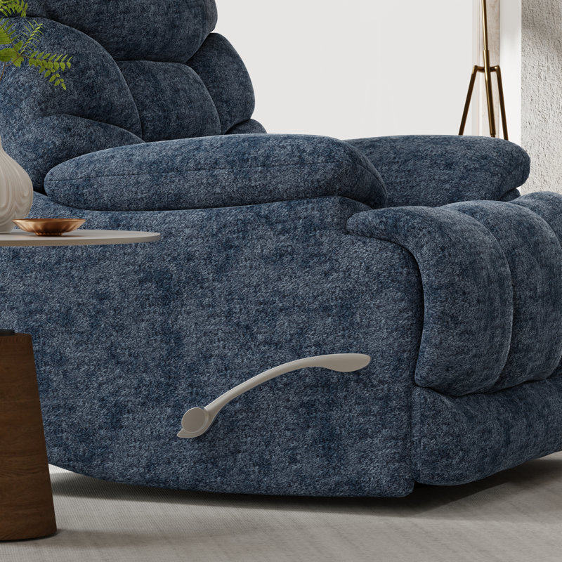 Fauteuil inclinable et pivotant Alaska Glacier , Tissu bleu