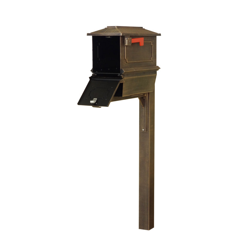 Boîte aux lettres à fixation sur piquet Kingston, Cuivre