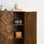 50" Tall Accent Cabinet with Reclaimed Wood Doors for Living Room, Entryway, or Bedroom