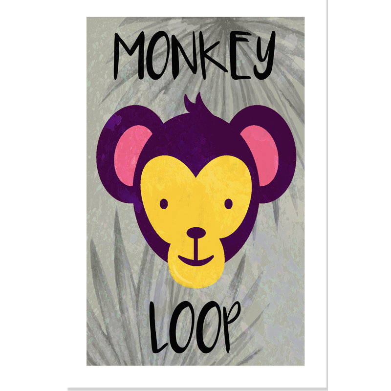 «Monkey Loop», impression sur papier, H 10 po x l 8 po x P 1 po, Papier