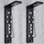 Thermostatic Shower Panel Column Tower Stainless Steel Massage Body Jets Black