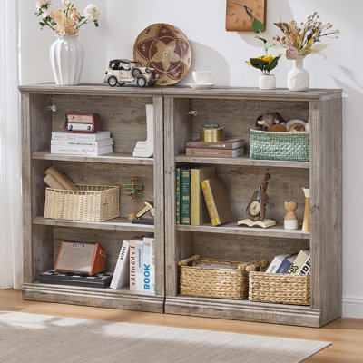 43" Tall Farmhouse Bookshelf Set