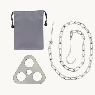 Camping Tripod Board Set with Adjustable Chain for Hanging Cookware