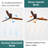 52 Inch Flush Mount Ceiling Fan With LED Light And Remote Control Solid Wood Blades