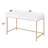 Juvanth Vanity Desk & Mirror, Rustic Oak & Black Finish