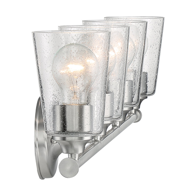 Weccacoe 4 - Light Dimmable Vanity Light, Brushed Nickel