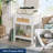 Degolyer Nightstand With Open Storage In White/Rattan
