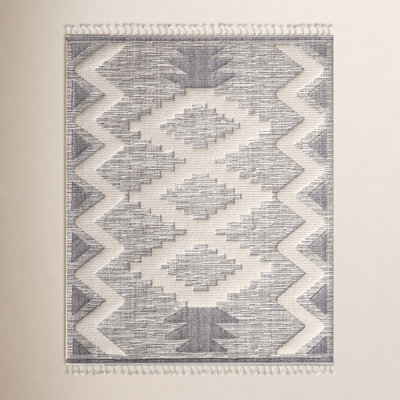 Highpoint Gray Ivory Geometric Rug