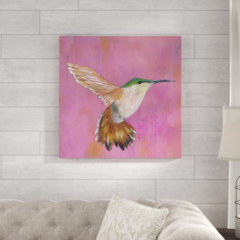 Sweet Hummingbird I by Mehmet Altug - Painting, 76cm H x 76cm W, Wrapped Canvas