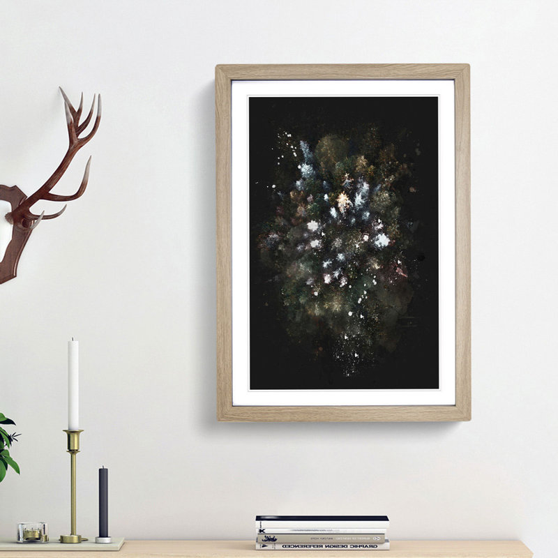 Forest Arrangement - Framed Print, 33cm H x 24cm W x 2cm D, Oak Framed
