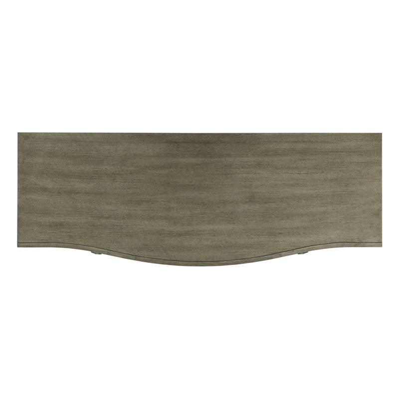 Frasier Serpentine 4 - Drawer Solid Wood Dresser, Greige