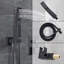 Système de robinet de douche avec douchette à pluie de 12 pouces et douchette à jet de luxe pour salle de bain-123132469
