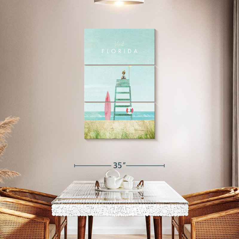 Affiche de voyage rétro Nicci Florida, H 45 po x l 28 po