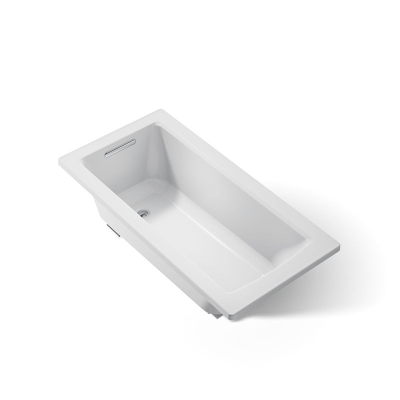 Archer 60" x 30" Drop-in Soaking Bathtub, Ice Gray