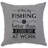 Wooded River Image Pillow - Fishing Day - Linen Gray-25935498