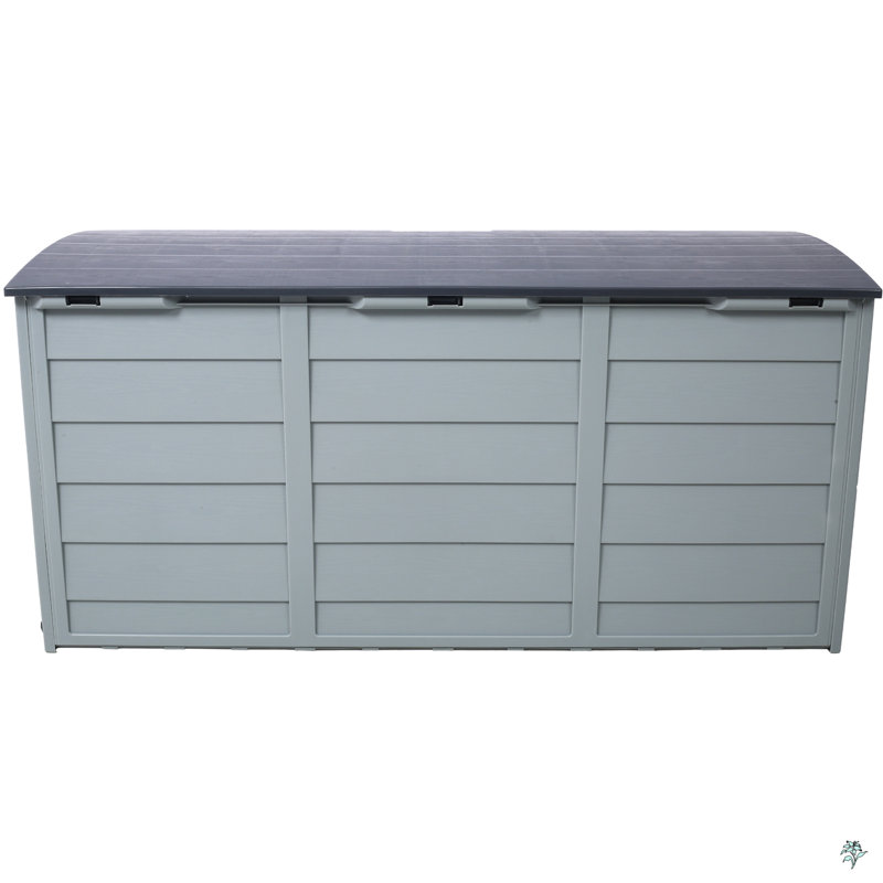 All Weather UV Pool Deck Box Storage Shed Bin Backyard Patio Outdoor W/ Wheel,75 Gallon Resin Deck Box-Organization And Storage