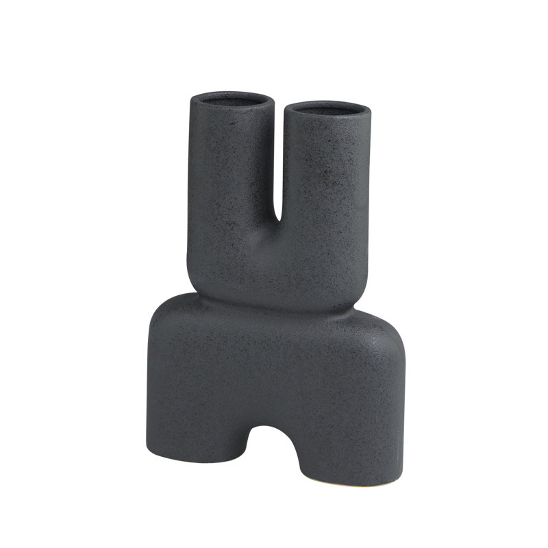 Sharee Stoneware Table Vase, Black
