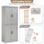 Grande armoire 70 po avec 2 portes et 3 tablettes réglables, armoire de rangement autoportante moderne-378672945