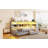 Twin XL To King Daybed With 2 Storage Drawers, Storage Cabinets, LED Light And USB Ports-510776291