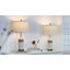 Ensemble de lampes de table de chevet à intensité variable 26 po avec contrôle tactile à 3 voies, deux ports USB, ampoule incluse