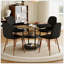 Ensemble de table et de chaises.Une table de salle à manger moderne épissure circulaire de 47,3 pouces de diamètre - rangement double couche.-709742087