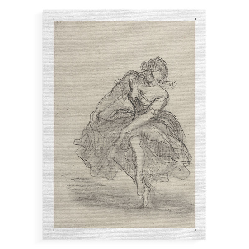 Croquis rétro - reproduction de toile seulement - non encadrée, H 27 po x l 18 po