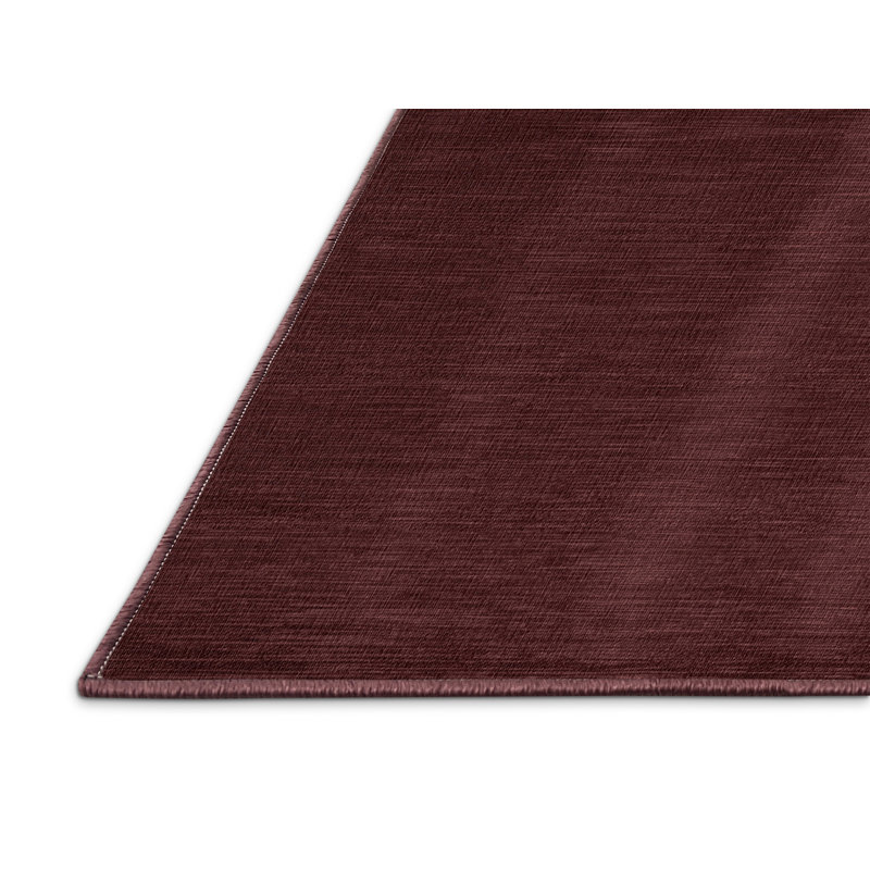 Machine Washable Solid Brown Area Rug, Rectangle 5' x 7'