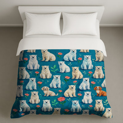 Polar Bears And Dogs Duvet Covers