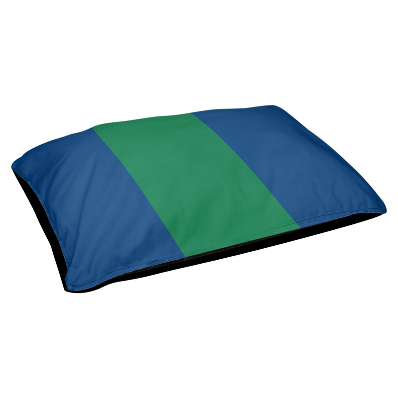 Pet Bed, Small (18" L x 28" W), Dark Blue/Green