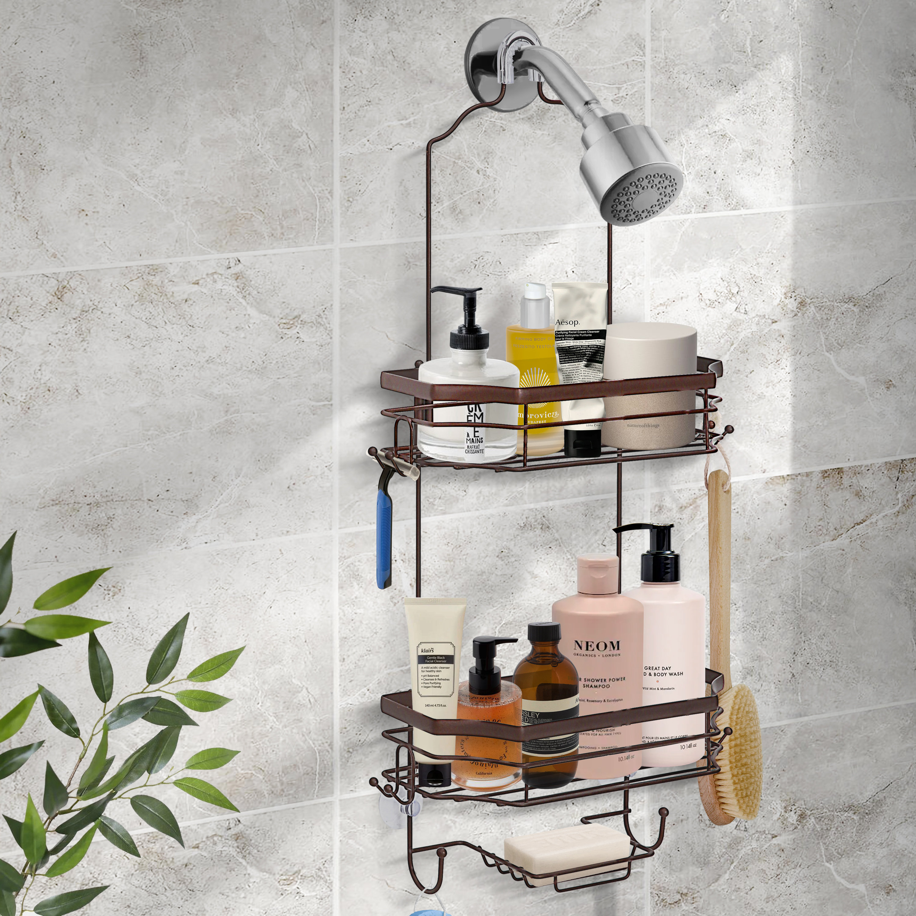 Rebrilliant Maxwel Bathroom Classic Hanging Over The Shower Head Caddy Wayfair Canada