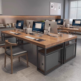 Bureau en bois massif pour 4 personnes