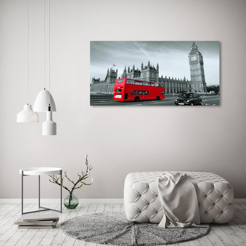 London Bus - No Frame Print on Canvas