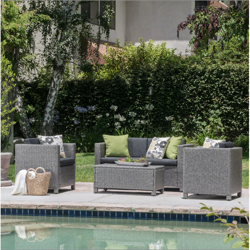 PUERTA 4PC SET, Gray, Black