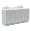 Meuble-lavabo double autoportant 66 po avec plateau en quartz Abell-94003772