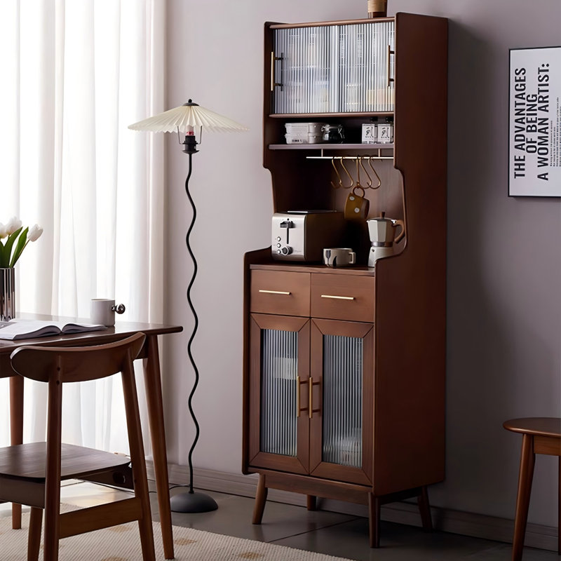 Buffet brun en bois trempé 23,62 po