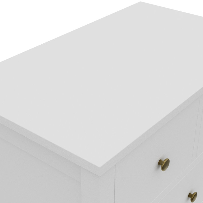 Commode 5 tiroirs 29,1 po Dairine, Blanc