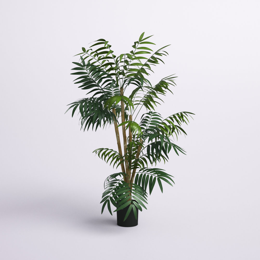 60" Tropical Palm Tree, Artificial Tropical Plant in Pot