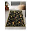 Tapis décoratif noir multicolore à motif de fleurs noir-766494611