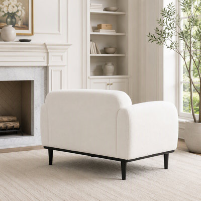 Bouclé Fabric Loveseat Sofa