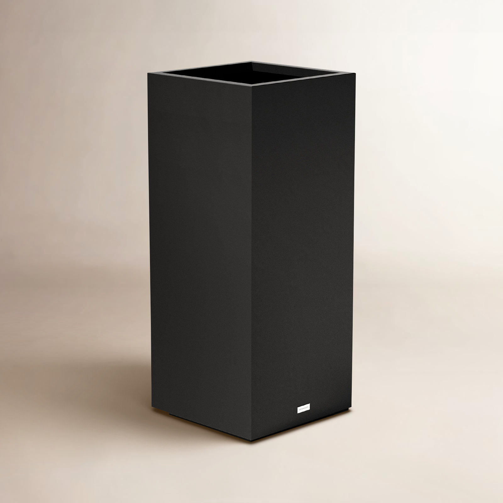 Block Series 16" Planter Box, 31.75” H x 15.5” W x 15.5” D, Black