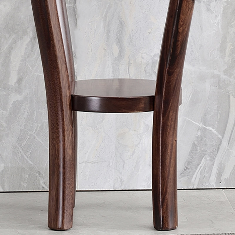 Boîte à fleurs en noyer avec pieds doubles à rebords arrondis, H 28,35 po x l 15,75 po x P 15,75 po