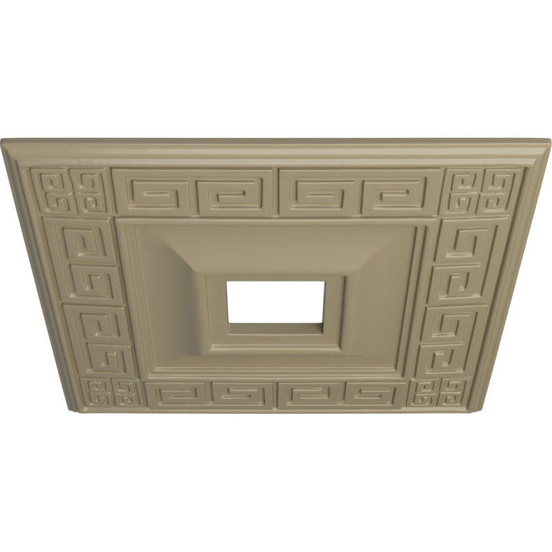 Endurathane Eris Ceiling Medallion, 18"W x 18"H x 3 1/2"ID x 1 1/8"P (Fits Canopies up to 9 7/8"), Hand-Painted Gobi Desert Finish