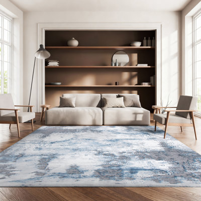 Dowdey Abstract Grey Area Rug