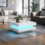 Table basse carrée à 2 niveaux avec 16 lumières DEL Minimalist-118034695