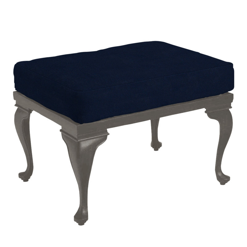 Repose-pieds en aluminium Provance - Gris ardoise, Pas de soudure, Velours indigo, Gris ardoise