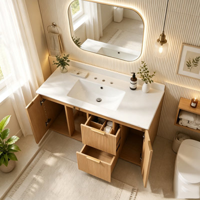 36 Inch Single Sink Bathroom Vanity with ceramic Top