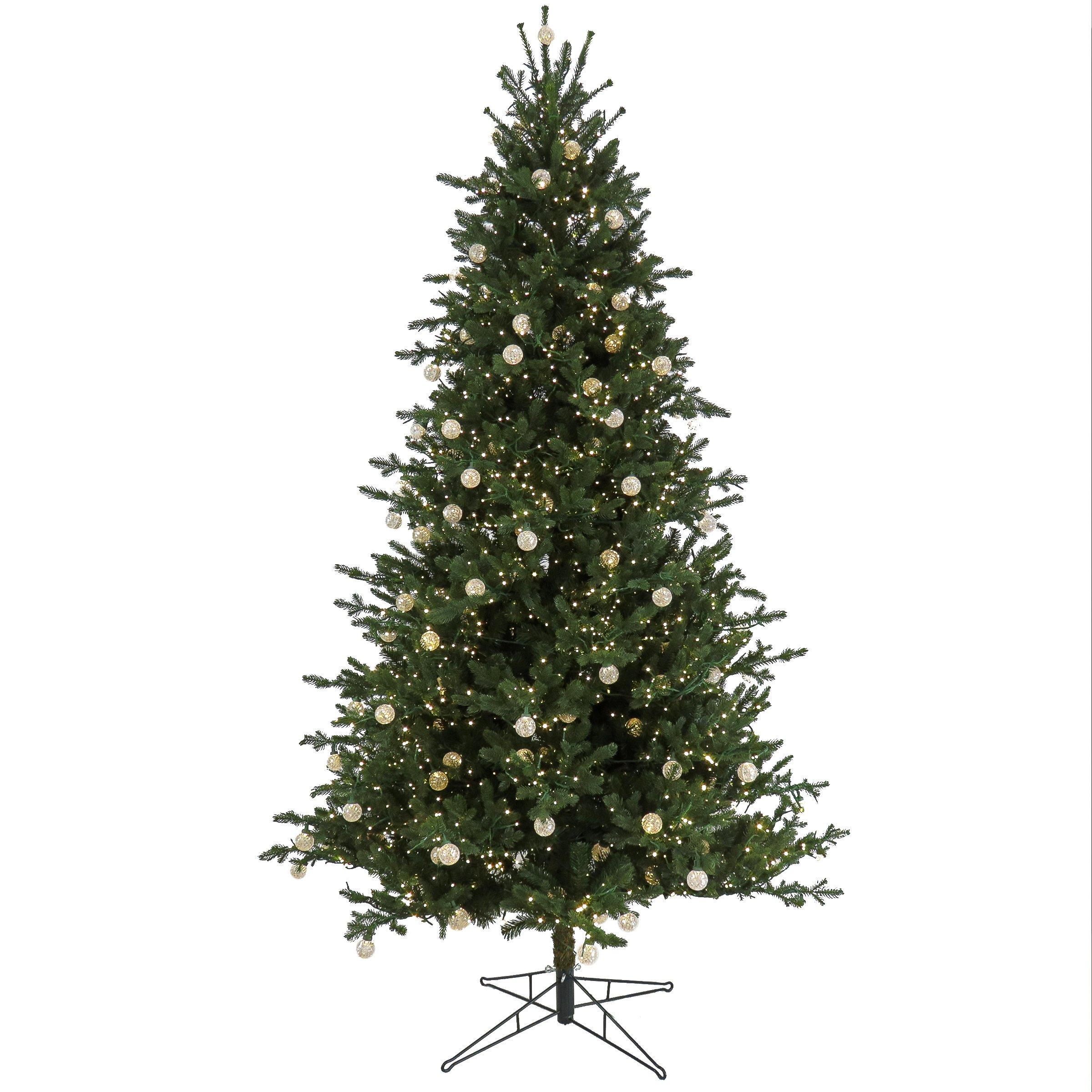 7.5 ft. Pre-Lit Backer Pine Tree with LED Lights