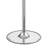 Round Bar Table with LED Light in Clear and Silver