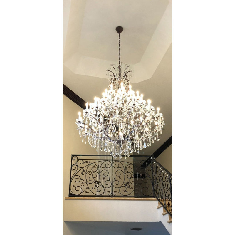 Lustre classique / traditionnel 50 lumières à intensité variable Klauck, Nickel poli
