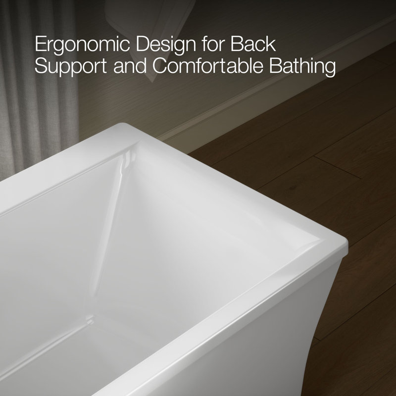 Stargaze® Freestanding 72" x 36" Soaking Bathtub, White